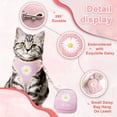 thumbnail image 2 of Lindo juego de arnés y correa para perros pequeños con bolsas, sin tirones, chaleco para perros Daisy, arnés de malla suave y transpirable para cachorros (rosa, pequeño), 2 of 5