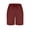 Wine, variant on CHGBMOK Womens Summer Shorts Drawstring Capri Pants Bermuda Shorts Straight Knee Length Pants with Pockets