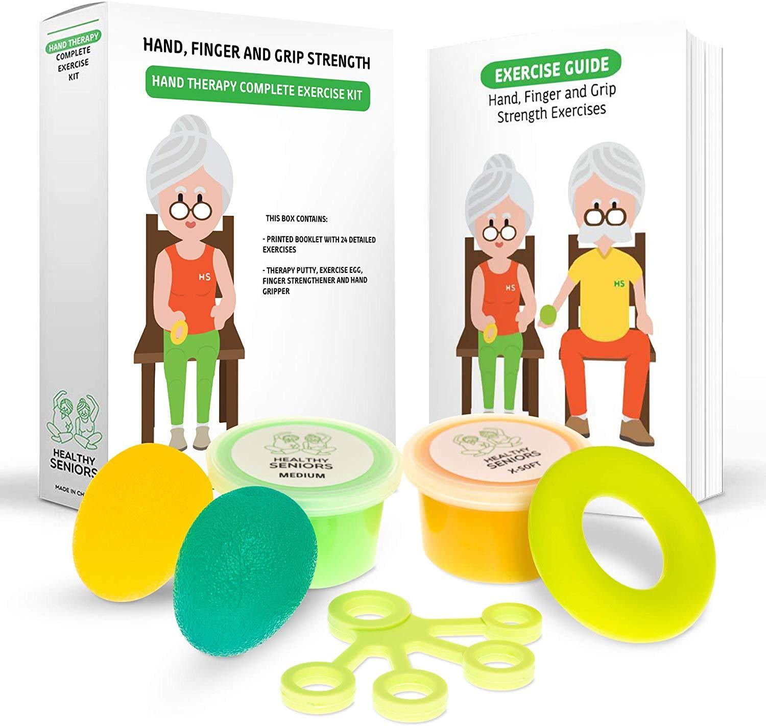 Healthy Seniors Complete Hand Therapy Set Perfect for Rheumatoid Arthritis Reduce Stiffness