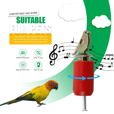 HONMEET Bird Call Whistle Red Metal 1Set 6.5In