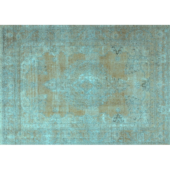 Ahgly Company Indoor Rectangle Persian Light Blue Traditional Area Rugs, 3' x 5'