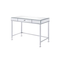 42" Clear Mirrored Writing Desk