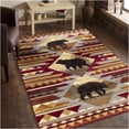 thumbnail image 2 of JERFIT Southwestern Area Rug 7x10 Feet, Red Tribal Bohemian Rug with Stain Resistance, Soft Polypropylene Indoor Outdoor Carpet for High Traffic Living Room, Bedroom, 2 of 6