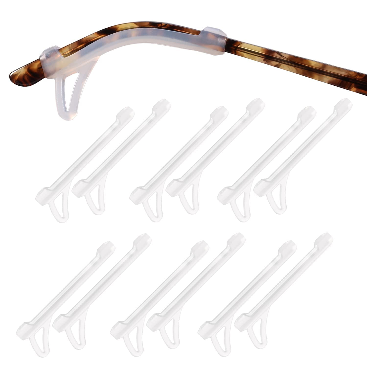 6 Pair Eyeglasses Ear Grips Sleeve Retainer anti slip Silicone Eyeglass