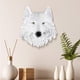 thumbnail image 3 of Escultura de cabeza de animal montada en la pared - estatua de busto de lobo/leopardo/oso, decoración de arte de resina para salón, dormitorio, oficina, bar, 3 of 5