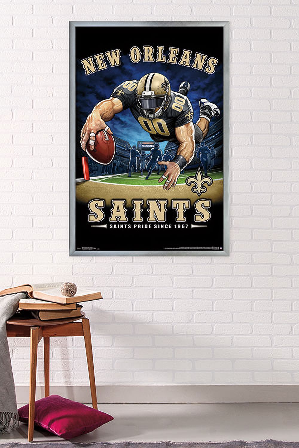 NFL New Orleans Saints - End Zone 17 Wall Poster, 22.375" x 34", Framed