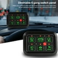 thumbnail image 3 of 6 Gang Switch Panel Universal Circuit Control Relay System 12V Dimmable Aluminum Shell Switch Panel 720W 60A LED Light Bar Circuit Control Box, 3 of 7