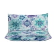 thumbnail image 6 of Watercolor Floral Seamless Pattern Teal Blue Purple Bedding Set with Zipper Closure for Girls & Boys, 6 of 8