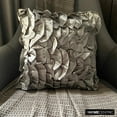 thumbnail image 4 of Cushion Cover Custom, Silver Throw Pillows Cover, Vintage Ruffles Shabby Chic Pillow Cover, 18x18 inch (45x45 cm) Pillow Case, Square Satin Throw Pillows Cover, Solid - Vintage Silver, 4 of 10