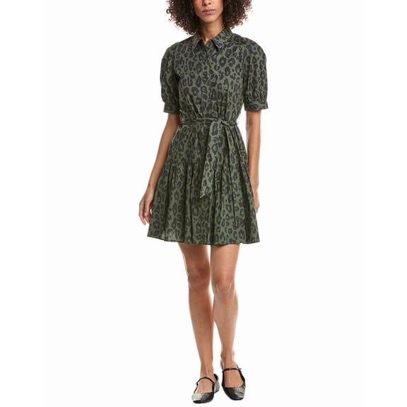 Derek Lam 10 Crosby womens Luma Dress, 6, Green