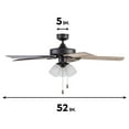 thumbnail image 4 of Portage Bay 52 Inch Stannor Ceiling Fan Indoor Light Kit with 3 Bulbs, 51434, Bronze, 4 of 7