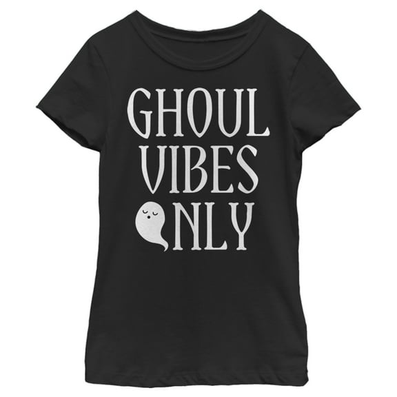 Girl's Lost Gods Halloween Ghoul Vibes Only Graphic Tee Black X Large