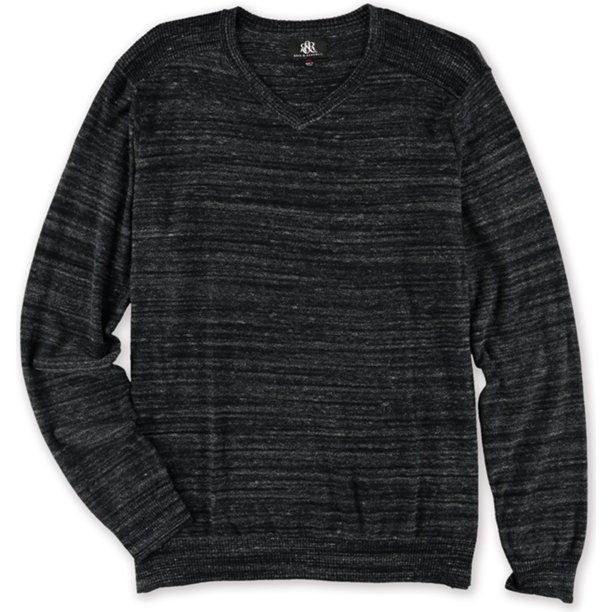 Rock & Republic suéter de punto marled para hombre, negro, XXX-Large