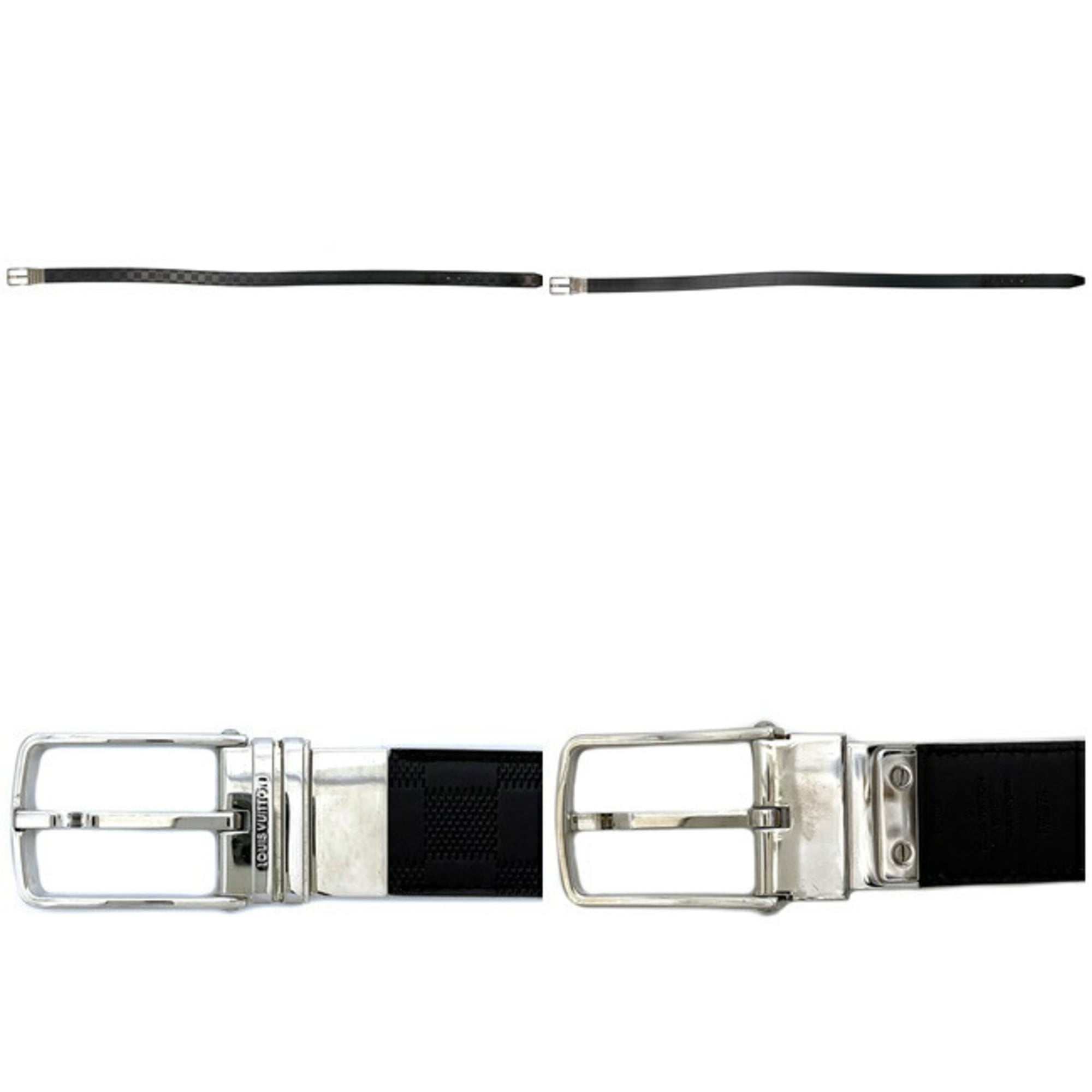 Louis Vuitton Black Damier Inifini Leather Boston Reversible Belt 105cm
