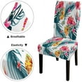 thumbnail image 5 of Chair Protectors Covers Set of 4 Spring Summer Tropical Flowers and Leaves Washable Anti-Dust Chair Seat Cover for Kitchen Wedding Party, 5 of 5