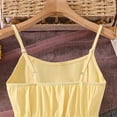 thumbnail image 5 of Eltusu Girls Dresses, Solid Color Fashion Crew Neck Sleeveless Summer Clothes Yellow Size 8-9 T, 5 of 7
