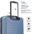 thumbnail image 7 of Travelhouse 20" Underseat Hard-Sided Carry-On Luggage, Spinner Wheels, ABS,Blue, 7 of 7