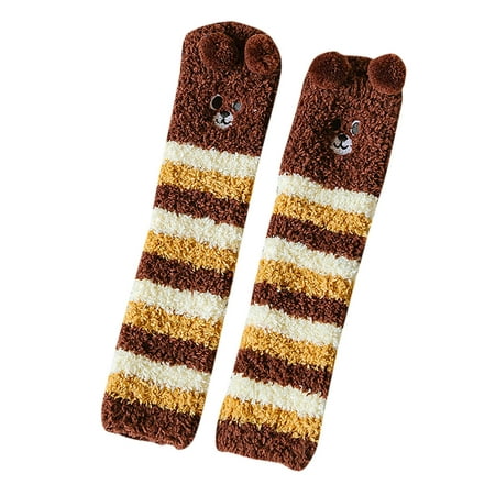 

Heiheiup Children Adult Stockings Autumn And Winter Fashion Cute Cartoon Animal Thickened Comfortable Floor Socks Garter Lingerie