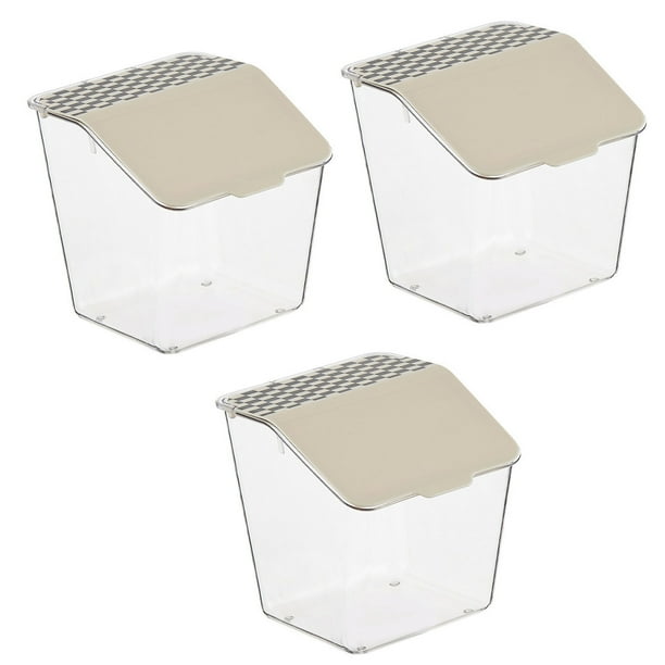 Contenedor de ajo de pared, elegante y transparente, para cebolla, cocina, 3 unidades