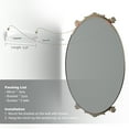 thumbnail image 4 of GODCHAR Wall Mirror Oval Vintage Carved Antique Metal Frame for Bathroom, 4 of 7
