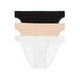 thumbnail image 3 of OnGossamer Womens Cabana Cotton Hip Bikini 3-Pack Style-1402P3, 3 of 3
