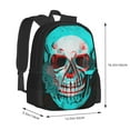 thumbnail image 3 of XMXT Travel Laptop Backpack for School Work, Aged Rose Skull Multicolor Large Capacity Bookbag Travel Bag Backpacks for Women Men, 3 of 9