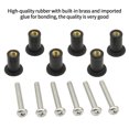 thumbnail image 4 of DeeCozy 6Pcs Bungee Deck Loops Durable Pad Eye with 6 Screws Sturdy Loops with 6 Screws Exquisite 6Pcs Rubber Nut Multifunctional 6Pcs Rubber Screw Set for Kayaking Conversion, 4 of 7
