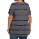 thumbnail image 4 of Tamaño Más Manga Corta Tops para las Mujeres Impreso Manga Corta Sólida Redonda Cuello Plegado Blusa, Poliéster Más Tamaño Superior, Lavado a Mano, 4 of 6