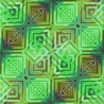thumbnail image 1 of Ahgly Company Indoor Square Patterned Dark Lime Green Area Rugs, 8' Square, 1 of 1