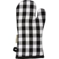 thumbnail image 2 of Black Buff Check Oven Mitt & Potholder Kitchen Set, 2 of 4