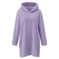 thumbnail image 5 of Xudanell Women Plush Sweatshirts Warm Fleece Hoodies Soft Winter Sweaters for Women Cozy at Home Purple XL, 5 of 5