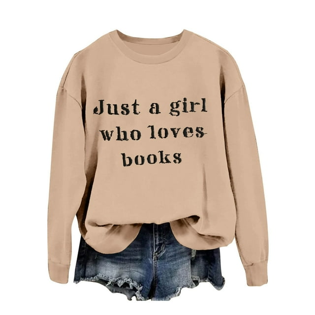 Mode Décontractée pour Femmes Juste une Fille Qui Livres Chandail à Manches Longues Décontracté Veste de Sport Ajustée Haut de Mode pour Dames Grande Fermeture Éclair Chandail à Capuchon pour Femmes Juniors Surdimensionné