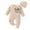 Beige, variant on Bellafa Baby Boy Girl Long Sleeve Ribbed Romper with Mittens Cuffts Newnorn Boy Zipper Footie Jumpsuit   Hat 2PCS Fall Winter Clothes