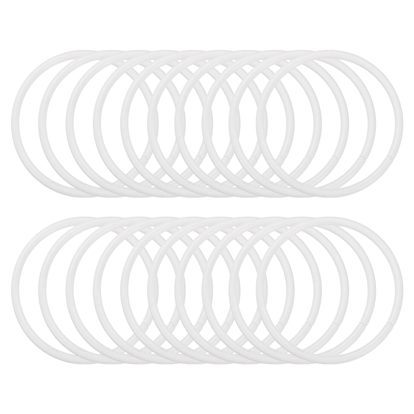 Uxcell 20 Pcs Dream Catcher Rings,Metal Crafts Hoops Floral Hoop 2 Inch Macrame Hoops Rings for DIY Crafts Wreath Making Supplies Plant Hangers, White