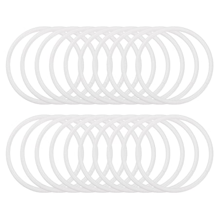 Uxcell 20 Pcs Dream Catcher Rings,Metal Crafts Hoops Floral Hoop 2 Inch Macrame Hoops Rings for DIY Crafts Wreath Making Supplies Plant Hangers, White
