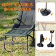 thumbnail image 5 of SDJPOI Outdoor Camping Lounge Chair with Detachable Footrest, Portable Folding Reclining Camping Chair with Adjustable backrest for Indoor and Outdoor Camping Beach Hiking Fishing （Green+black）, 5 of 9