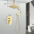 thumbnail image 3 of Cfowner Gold Shower System - 10 Inches Ceiling Shower Faucet Set with Shower Head, Handheld-Shower Combo Set for Bathroom-Easy Installation- Eco-Friendly, 3 of 6