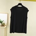 thumbnail image 5 of Asxite Womens Pajamas Casual Loose Breathable Sleeveless Crew Neck Solid Sleep Shirt, 5 of 6