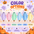 thumbnail image 4 of LIIPEE Kids Halloween Costumes Boys Girls Unisex Cute Ghost Capes Party Dress Up Clothes,2-5 Years, 4 of 8