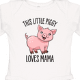 thumbnail image 4 of Inktastic This Little Piggy Loves Mama- cute Boys or Girls Long Sleeve Baby Bodysuit, 4 of 5