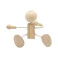 thumbnail image 1 of Muñeca de madera Juguetes de dibujos animados Estatuilla creativa moldeable Sin terminar para el aprendizaje temprano Decoración de escritorio, 1 of 9