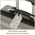 thumbnail image 3 of Square 2Pack PU Leather Owl Cruise Luggage Tag with Privacy Cover and Name ID Tag for Travel Handbags Backpacks Luggage Tags, 3 of 6