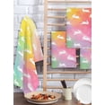 thumbnail image 2 of Easter Kitchen Dish Towels for Drying Dishes Set of 3, Spring Rabbits Silhouette Rainbow Ombre Art Waffle Weave Microfiber Hand Tea Bathroom Towels Quick Dry & Absorbent Towel 15.7x23.6, 2 of 7