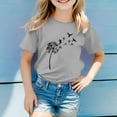 thumbnail image 6 of XBASW Kids Baby Dandelion Printed T-Shirt for Girls Summer Short Sleeve Tops 2-14 Years Teen Crewneck Tees Shirts for Girls, 6 of 7