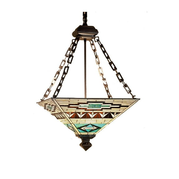 Meyda Tiffany 47596 4 Light 17" Wide Pendant - Tiffany Glass