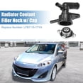 thumbnail image 2 of No.LFB7-15-17YA Cuello de llenado de radiador de motor con tapa completamente sellada para Mazda 5 2.3L L4 2006-2010 Tubería de agua de cuello de llenado de refrigerante de radiador superior de plástico Unique Bargains carcasas del termostato del refrigerante del motor, 2 of 7