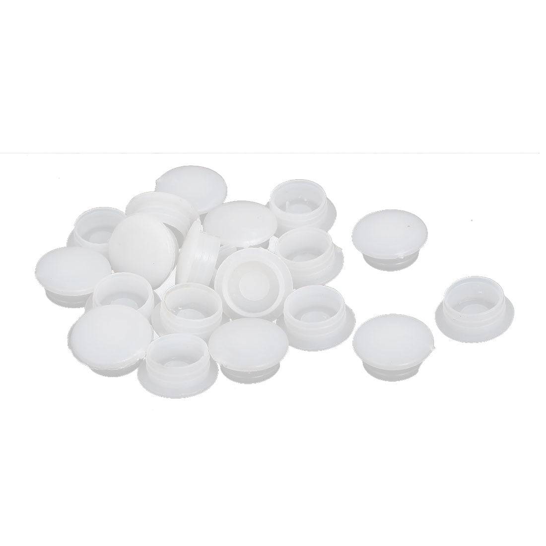 12mm Dia Hole Screw Type Plastic Cap Covers White 20 Pcs for Home