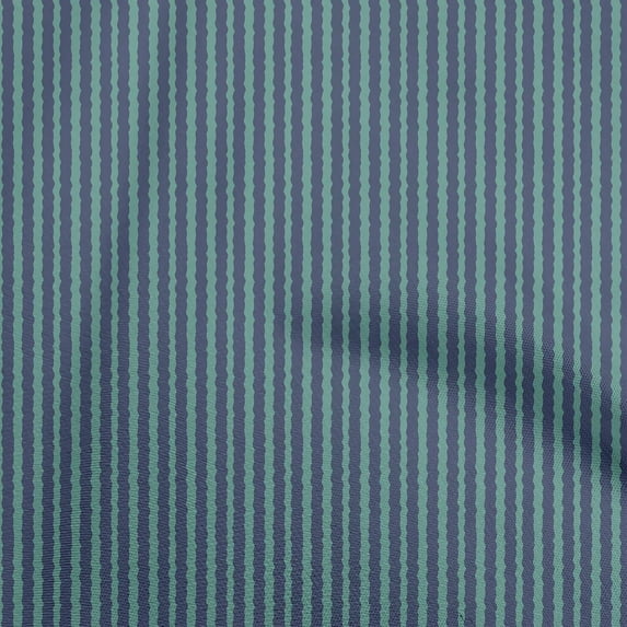 oneOone Viscose Chiffon Blue Fabric Stripes Dress Material Fabric Print Fabric By The Yard 42 Inch Wide