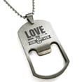 thumbnail image 1 of Stainless Steel Love the Here and Now Engraved Bottle Opener Dog Tag Pendant Necklace, 1 of 1
