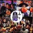 thumbnail image 4 of Disfraz de bruja de Halloween para niños, conjunto de disfraz de bruja, disfraz de Halloween con accesorios para niñas, 4 of 5
